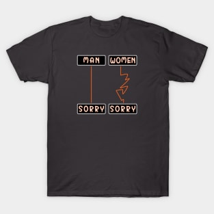 Man, Women Sorry infographic T-Shirt